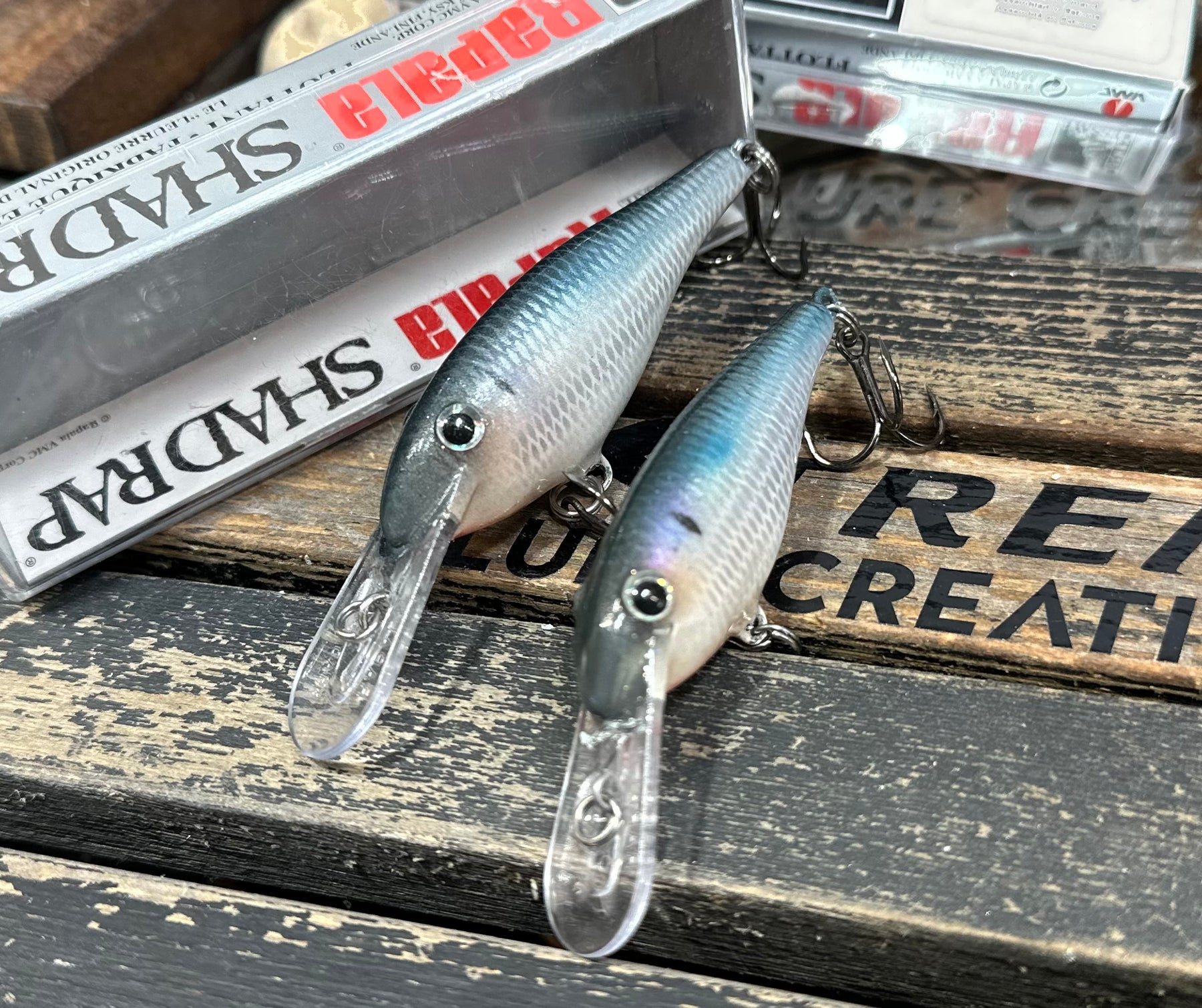 ** NEW *PAIR * RAPALA  SHAD RAP SR 5 & 6 - BAMA HERRING