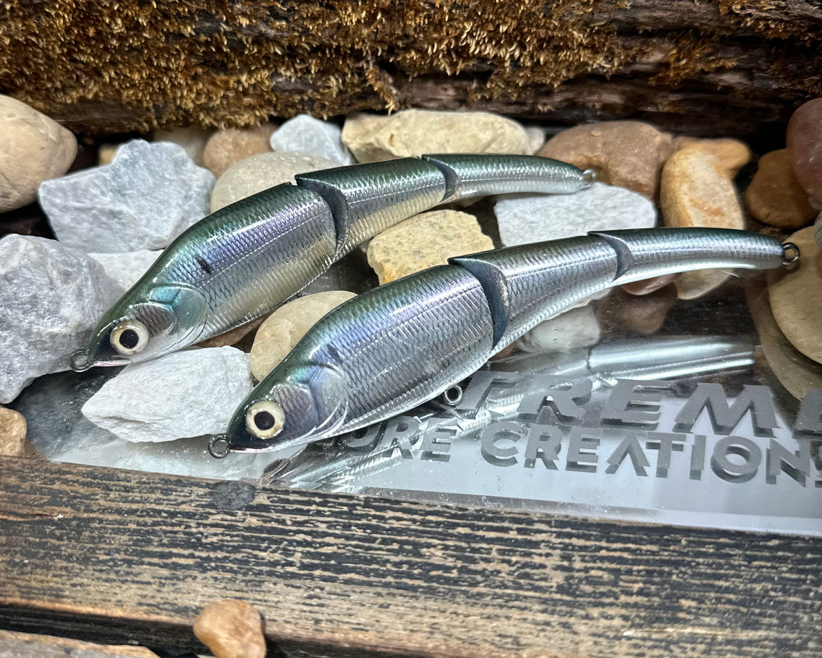 *LIMITED* PAIR OF SEBILE 125 MAGIC SWIMMER - LIVE GA HERRING CHROME