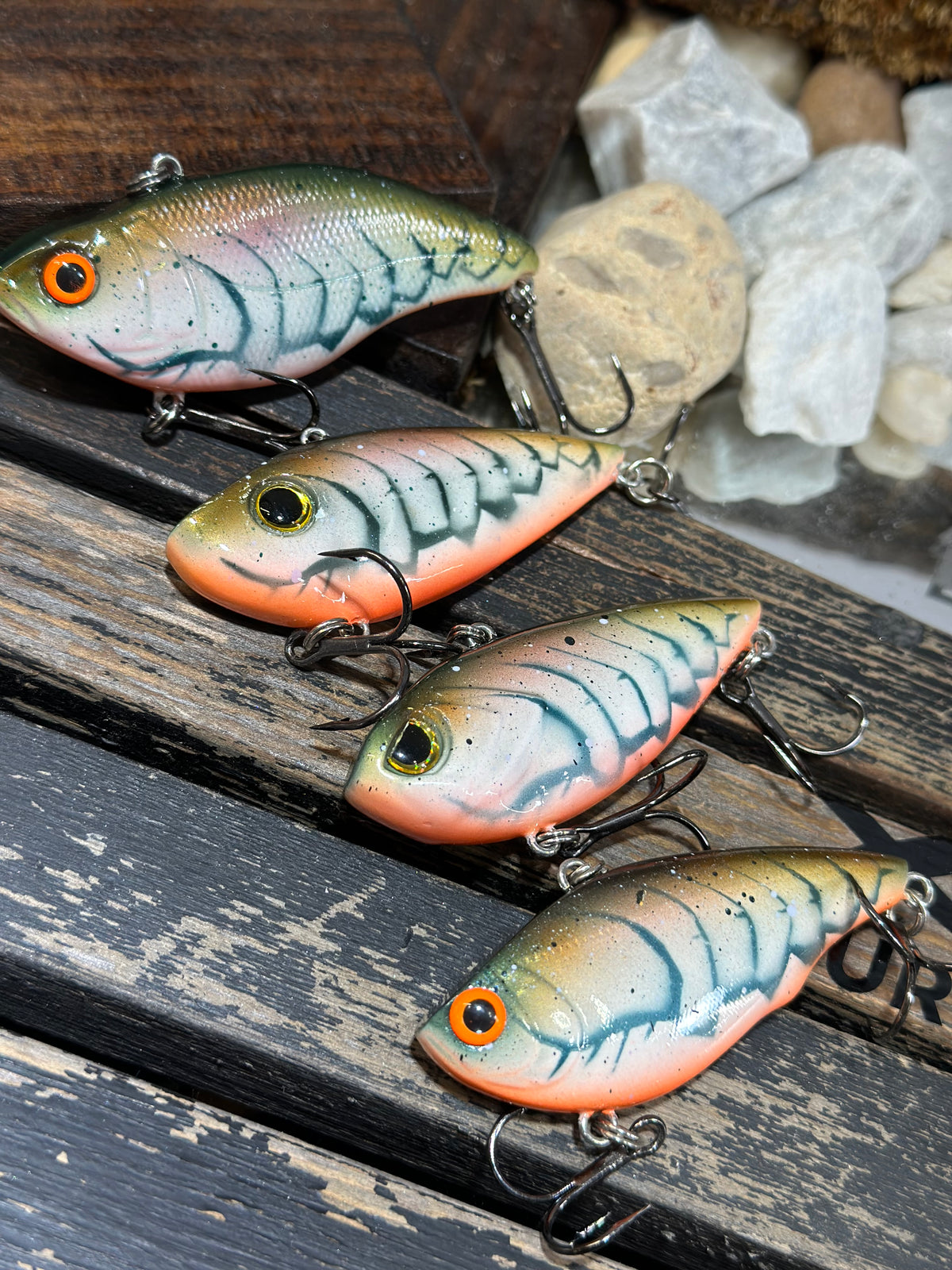 *NEW* LIPLESS SET 4 LURES - MOSS MOLT CRAW