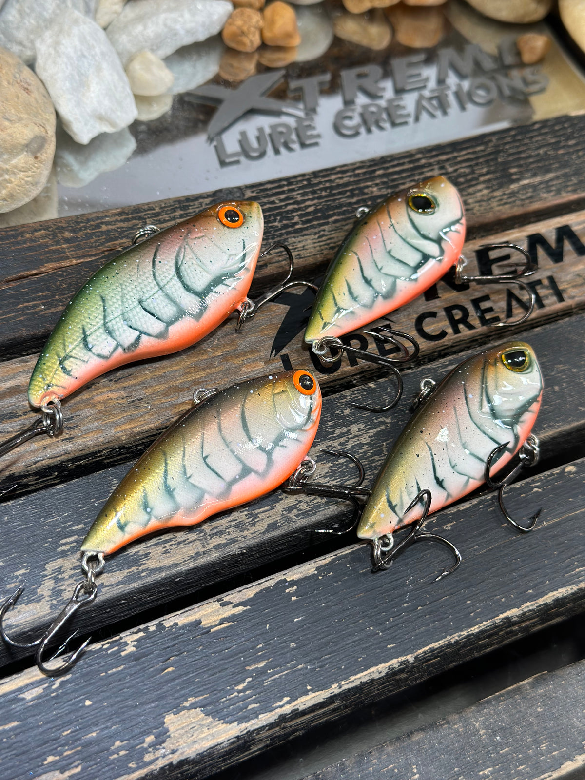 *NEW* LIPLESS SET 4 LURES - MOSS MOLT CRAW