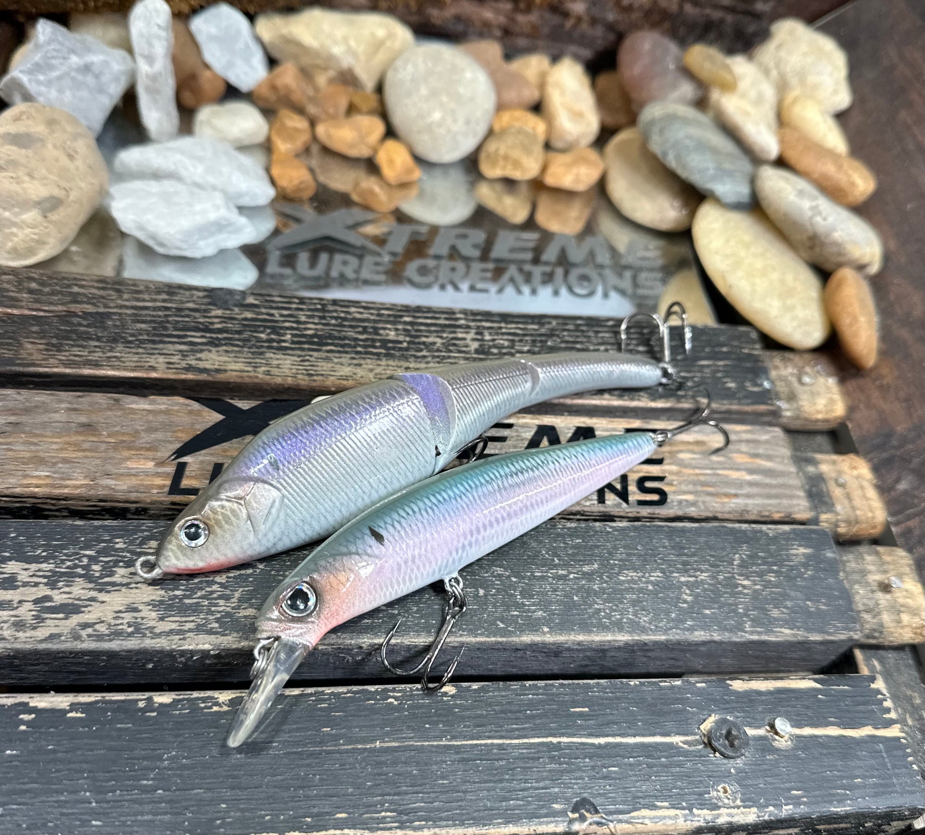 *NEW* Pair of lures (2) Sebile Magic Swimmer 125 SK & Duo Realis jerkbait - Natural Lanier Herring-