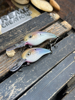 * NEW * PAIR 2 LURES SPRO RK 55 & 50  - NATURAL GA HERRING