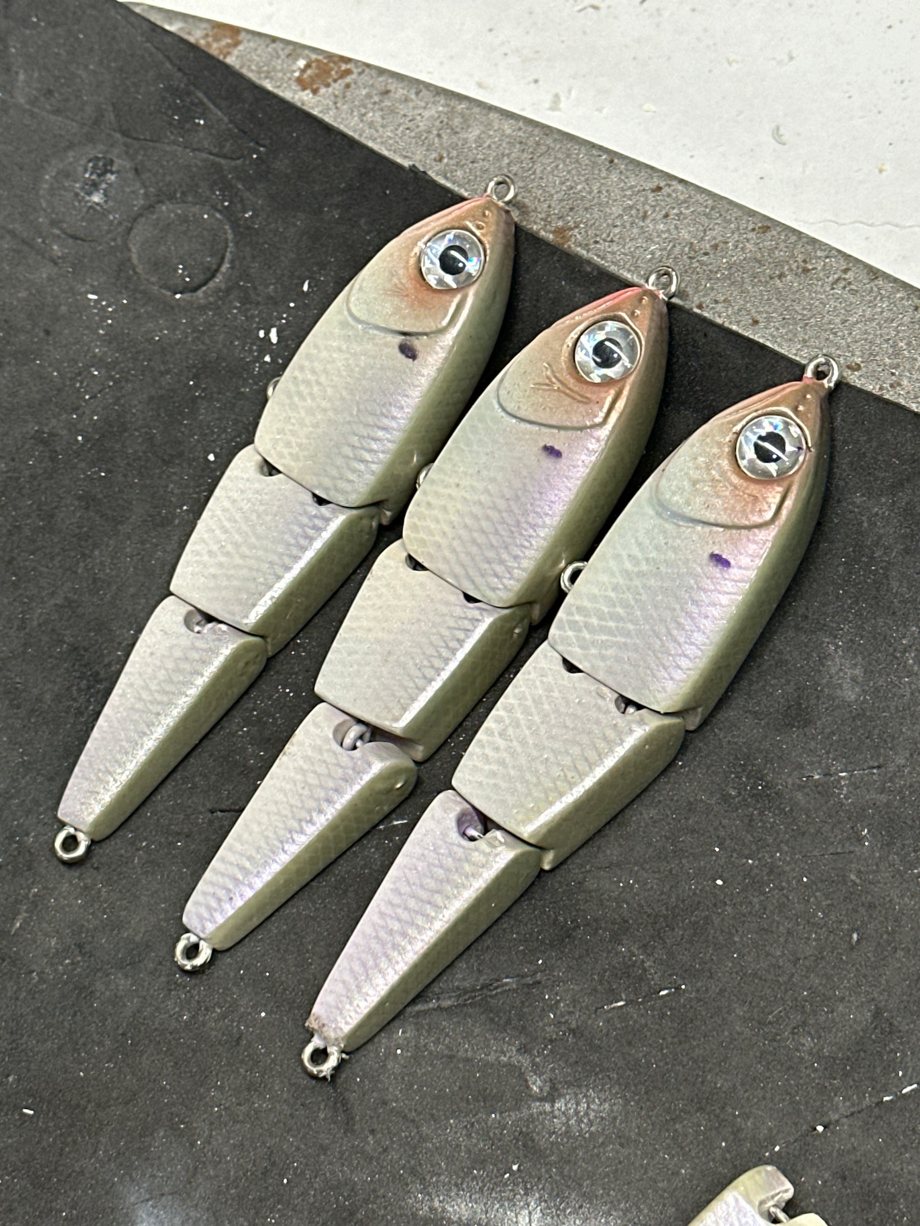 ** SET OF 3 - 44 MAG V1 - (F) HT  -  BONE OLIVE HERRING