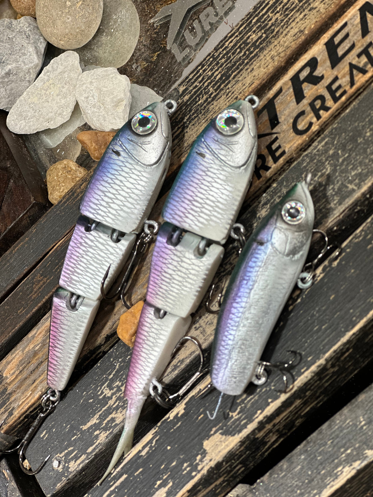 *LIMITED CUSTOM HERRING SET (2) 44 MAG V1 -1 SOFTTAIL & 1 HOOKTAIL, (1) SNIPER 30 (R) Riser